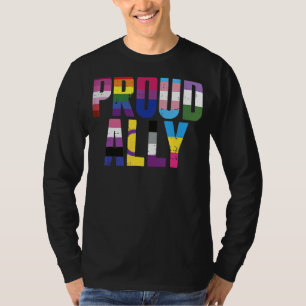 Camiseta Orgulloso Ally Lgbtq Lesbiana Gay Bisexual Trans P