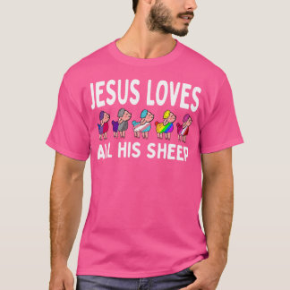 Camiseta Orgulloso Ally Lgbtq Orgullo Jesús ama a toda su o