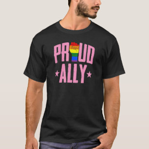 Camiseta Orgulloso Ally Lgbtq Orgullo Mes Ally Defensora Pr