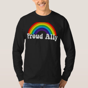 Camiseta Orgulloso Ally Orgullo Gay Lgbt Día Desfile Mes Ra