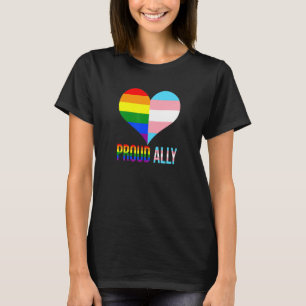 Camiseta Orgulloso Ally Orgullo Lgbt Bandera Transgénero Co