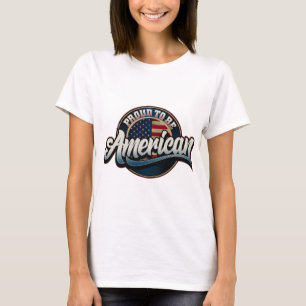 Camiseta Orgulloso americano de ser americano - Frase motiv