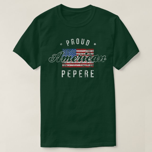 Camiseta Orgulloso americano Pepere , 4 de julio Regalo Est (Diseño del anverso)