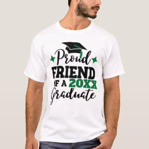 Camiseta Orgulloso amigo de un tassel verde negro graduado 