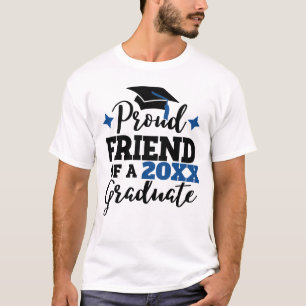 Camiseta Orgulloso amigo de una tassel azul negro graduada