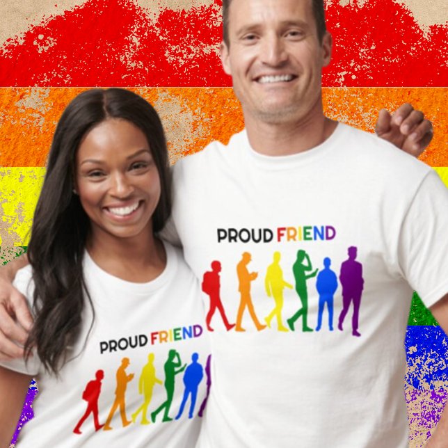 Camiseta Orgulloso amigo Gay Pride Male Silhouette T-Shirt (Subido por el creador)