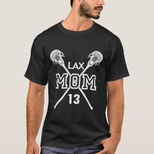 Camiseta Orgulloso Amor Lacrosse Mom #13 Lax Player Número