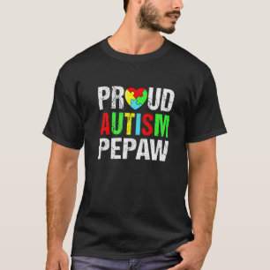 Camiseta Orgulloso Autism Pepaw Corazón Familia Combinación