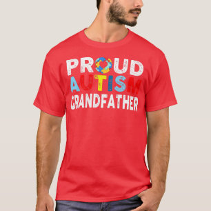 Camiseta Orgulloso autismo abuelo corazón autismo Concienci