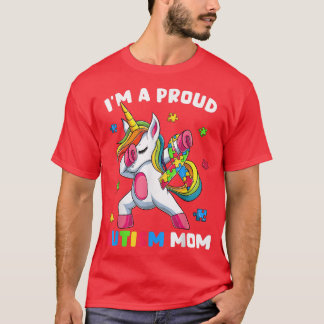 Camiseta Orgulloso autismo de mamá dab bailes, baile de las
