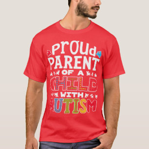 Camiseta Orgulloso autismo de padres para hombres mujeres C