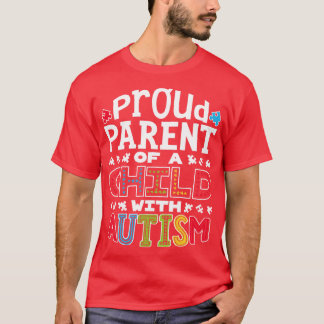 Camiseta Orgulloso autismo de padres para hombres mujeres C