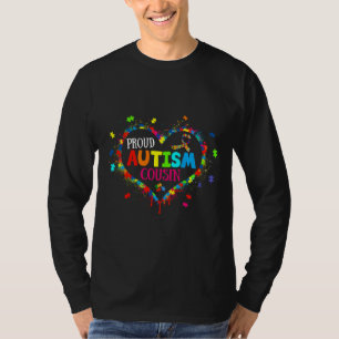 Camiseta Orgulloso autismo lindo primo rompecabezas de cora