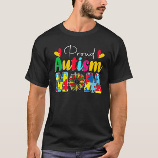 Camiseta Orgulloso Autismo Mamá Conciencia Girasol