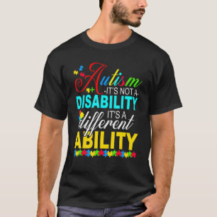 Camiseta Orgulloso Autismo No Es Una Discapacidad Es Algo D