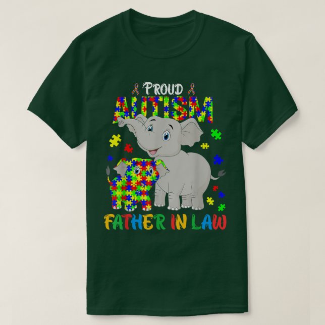 Camiseta Orgulloso Autismo Padre De Ley Orgulloso Autismo D (Diseño del anverso)
