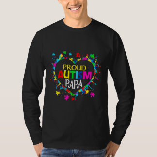 Camiseta Orgulloso autismo Papa autismo Familia de apoyo a 