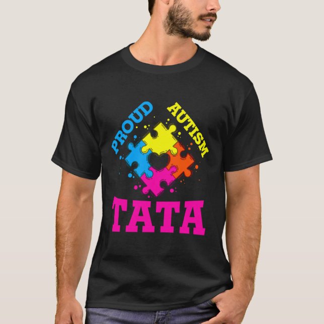 Camiseta Orgulloso autismo tata (Anverso)