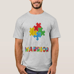 Camiseta Orgulloso Autismo Tía De Un Guerrero. Conciencia a