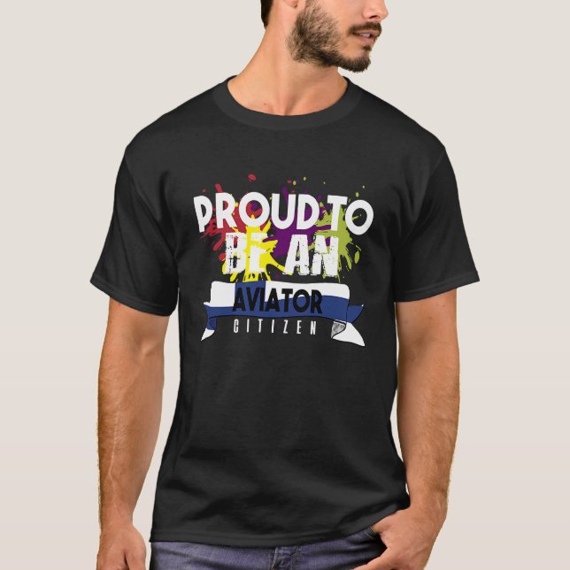 Camiseta Orgulloso aviador ciudadano Profesional trabajo pr (Anverso)