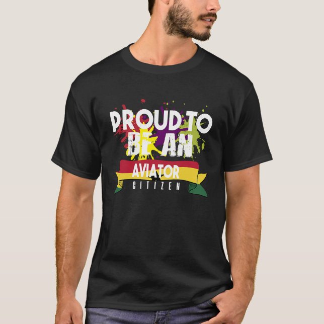 Camiseta Orgulloso aviador ciudadano Profesional trabajo pr (Anverso)