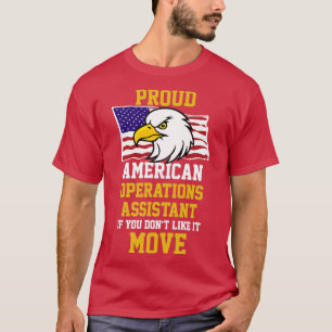 Camiseta Orgulloso Ayudante de Operaciones Estadounidenses 
