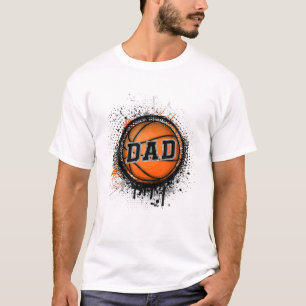Camiseta Orgulloso Baloncesto papá Retro del Día del Padr