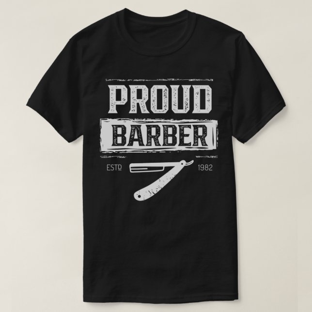 Camiseta Orgulloso Barber 2 (Diseño del anverso)