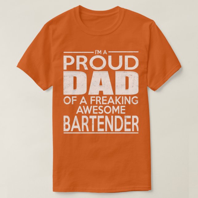 Camiseta Orgulloso Bartender Dad (Diseño del anverso)