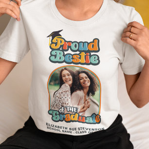 Camiseta Orgulloso Bestie del retro de foto groovy para gra