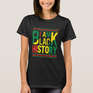 Camiseta Orgulloso Black African American Melanin I am Blac