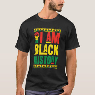 Camiseta Orgulloso Black African American Melanin I am Blac