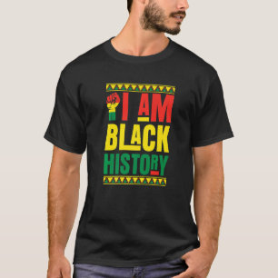 Camiseta Orgulloso Black African American Melanin I am Blac