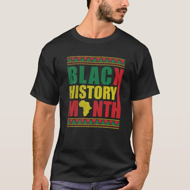 Camiseta Orgulloso Black African American Melanin Orgullo N (Anverso)