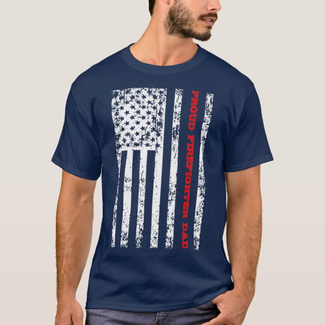 Camiseta Orgulloso bombero papá (Anverso)