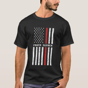 Camiseta Orgulloso bombero sobrino incendiario norteamerica