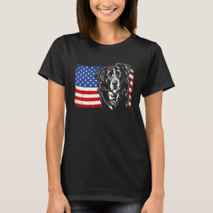 Camiseta Orgulloso Border Collie Bandera Americana Perro Pa