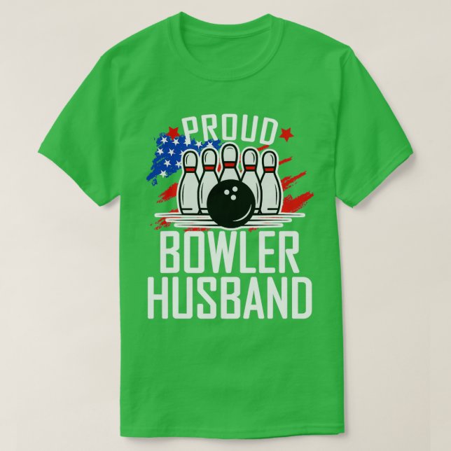 Camiseta Orgulloso Bowler Husband Bowling Lovers T (Diseño del anverso)