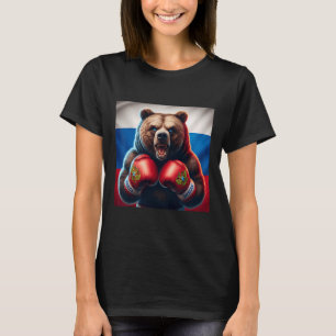 Camiseta Orgulloso Boxeador Oso Ruso Rusia Boxeo Kickboxer