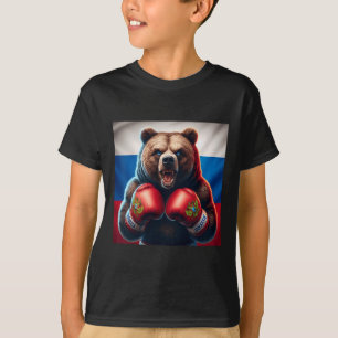 Camiseta Orgulloso boxeador ruso de oso boxeador ruso de bo