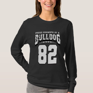 Camiseta Orgulloso Bulldog Fútbol Abuelo Del Jugador 82