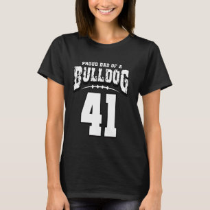Camiseta Orgulloso Bulldog Fútbol Papá Del Jugador 41