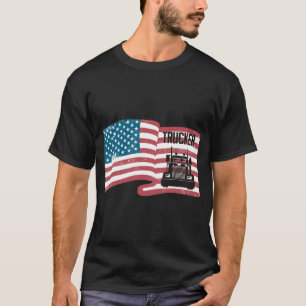Camiseta Orgulloso Camionero Bandera Estadounidense 4 De Ju