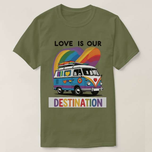 Camiseta Orgulloso Camper - Carretera Orgullo RV con camise (Diseño del anverso)