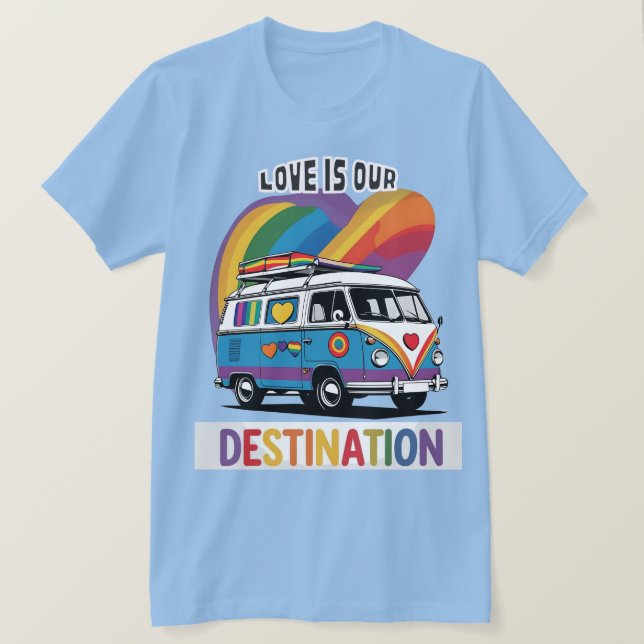 Camiseta Orgulloso Camper - Carretera Orgullo RV con camise (Anverso del diseño)