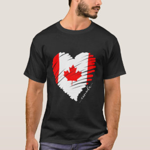 Camiseta Orgulloso Canadá Tee White Maple Leaf Red Canada F