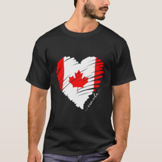 Camiseta Orgulloso Canadá Tee White Maple Leaf Red Canada F