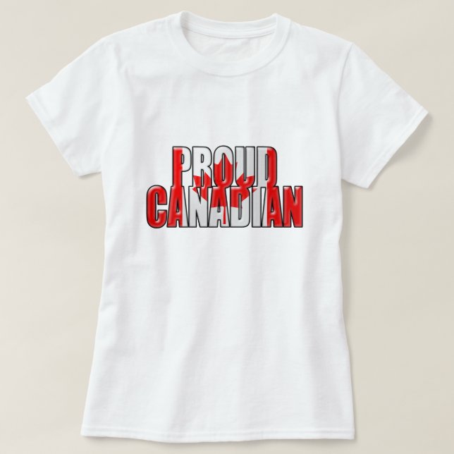 Camiseta orgulloso canadiense (Diseño del anverso)