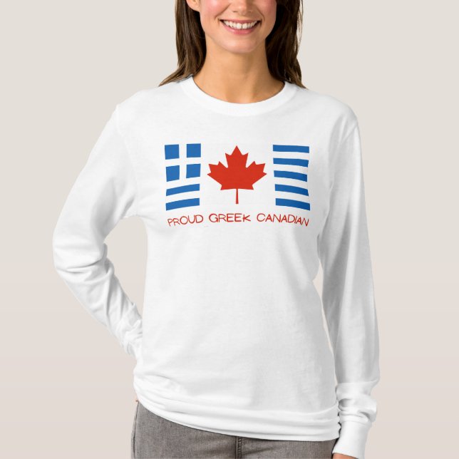 Camiseta Orgulloso canadiense griego (Anverso)