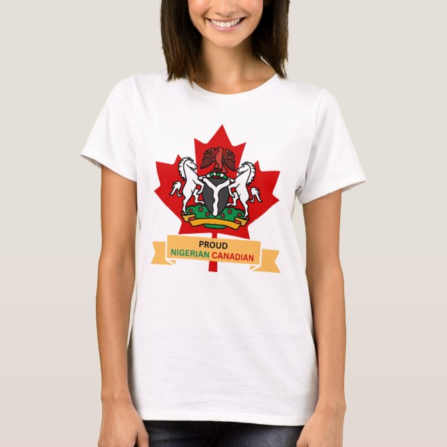 CAMISETA ORGULLOSO CANADIENSE NIGERIANO (Anverso)